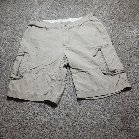 The North Face Shorts North Face Cargo Shorts Mens 34 Brown Ripstop Hiking Outdoors Travel